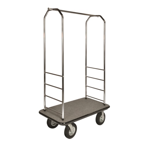 Bellman Cart Chrome, Gray Bumper, 8in Black Pneumatic, Gray Carpet